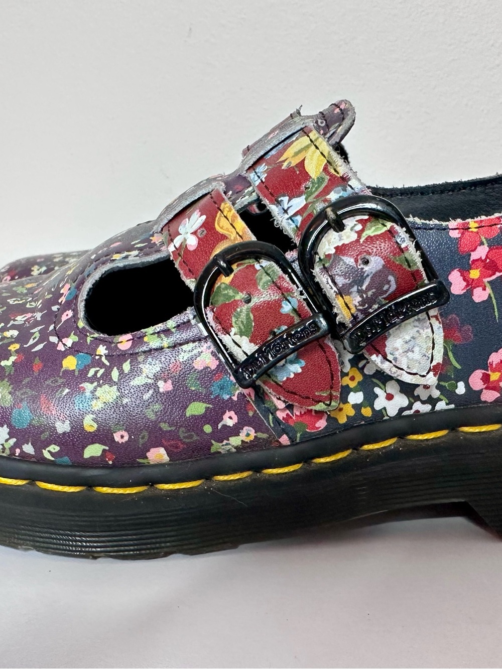 Dr. Marten Floral Mary Jane Shoes in Multi-Color Women’s (7US)